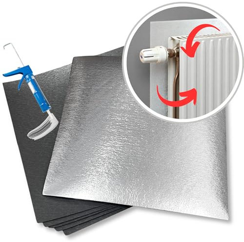 Paneles aislantes para radiadores, aislamiento térmico, para ventanas, techos, suelos, poliestireno XPS con película PET (con Pattex DK Flex 1000, 2, metros cuadrados)