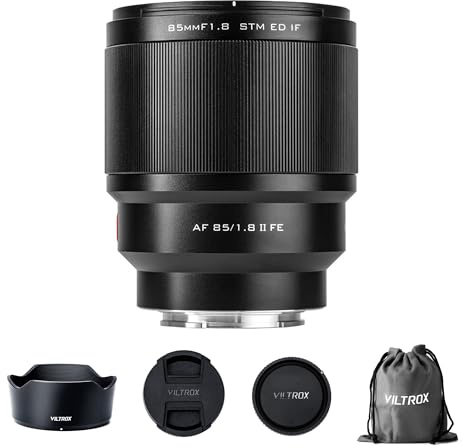VILTROX 85mm F1.8 Auto Focus Full Frame Large Aperture STM Telephoto Lens Compatible with Sony E-Mount Camera A6000-6700 ZV-E10 FX30 FX3 A7C A7RII A7SIII A7III A7RIII A7IV A7RIV A7RV A9 A1 ZVE1 A7CR