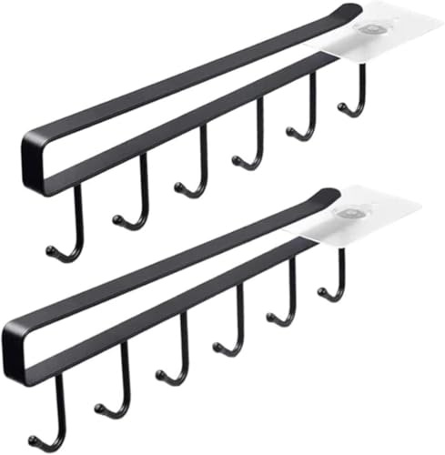 Under Cabinet Hook for Hanging – Self Adhesive Stick On Hook, Heavy Duty Removable Wall And Renter Friendly Damage-Free Hooks for Kitchen, Bathroom, Cupboard, Mug Holder & Under Shelf Storage