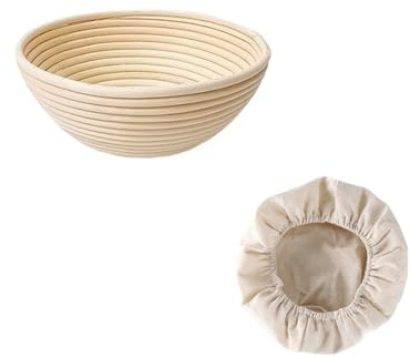 Banneton Pour Pain Panier de fermentation en rotin ovale/rond for pain, bol de cuisson en rotin fait à la main, outil de cuisine for boulangers à domicile Pour Pain(13x6cm rotundity)