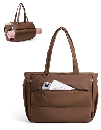 bagsmart Sac à main pour femme, sac de sport, sac de yoga, sac fourre-tout rembourré de 22 l avec plusieurs poches, sac léger pour voyage, fitness, yoga, bureau, école, shopping