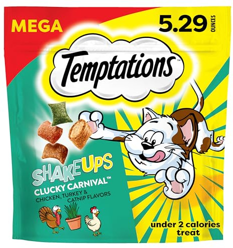Temptations ShakeUps Crunchy Cat Treats, Clucky Carnival, 5.29 oz