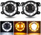 Mincar 4In Led Nebelscheinwerfer Weiß Gelber Halo Angel Eyes Nebelscheinwerfer Taglichter Für Jeep Wrangler Jk Tj Cherokee Dodge Chrysler 2 Stücke