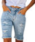 High Waist Hose Damen Sommer Knielange Stretch Strandshorts Jeans Shorts Übergrößen Lose Baggy Sommer Hosen Jumpsuits Bermuda Y2K Shorts Latzhose Zerrissen Sexy Casual 7/8 Hose Jeanshose Hotpants
