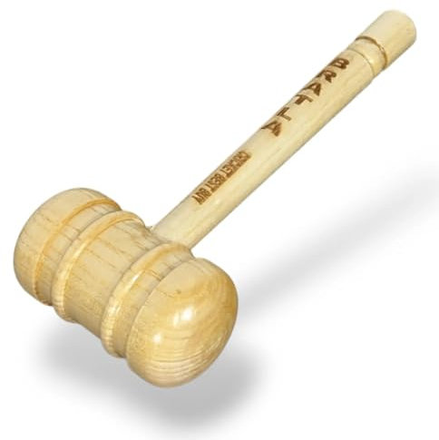 Bratla Pro Cricket Bat Mallet - Solid Wood Mallet Hammer, Long Handle Knocking Mallet For Cricket Bat Preparation