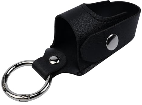 ieron Astma Inhalator Hållare PU Läder Protective Travel Mini-hölster - Lätt bärväska med karbinhake (svart) - Kompakt och snygg inhalator Protecto