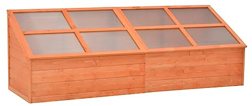 puraday Invernadero en el jardín de madera, 180 x 57 x 62 cm, pequeño, protección contra heladas, plantas, protección de invierno, casa de verduras, invernadero, cobertizo para tomates, resistente al