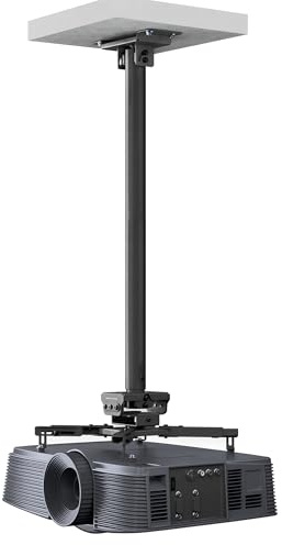 Mount-It! PRO Heavy Duty Projector Ceiling Mount, Commercial Grade, 77 lb Capacity, 29.3–45.1 in Extension, Full Motion, Universal Ceiling Projector Bracket