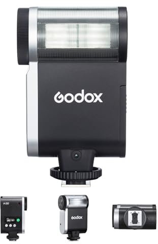 Godox iA32 Camera Flash GN15 Mini Camera Speedlite with Adjustable Flash Head, 8 Power Levels, Manual/Auto Modes, Universal Hot Shoe Replacement for Canon Sony Nikon DSLR Camera