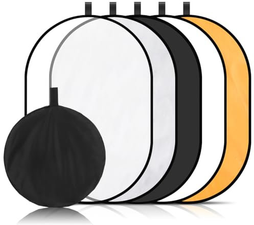 OSALADI 5 en 1,Reflector fotográfico,Plegable Reflector, De Luz, Panel Fotográfico Plegable Multi,para Retrato,Selfie,Fotografía De