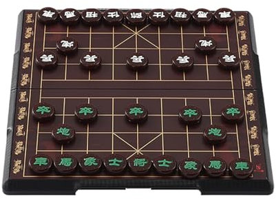 Chinesisches Schachspiel mit Klappbrett und magnetischen Figuren, tragbare Strategiespiele, Klassische pädagogische Brettspiele, Xiangqi for 2 Spieler(3cm/1.2in)