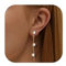 Kakonia Clip Ohrringe,Hypoallergen Ohrclips Damen Ohne Ohrlöcher für Damen Mädchen Perlen Klipp Ohrringe Ohne Ohrloch Silber Lange Tropfen Ohrclips Damen Fake Perlenohrringe Hochzeitsohrringe - Twist
