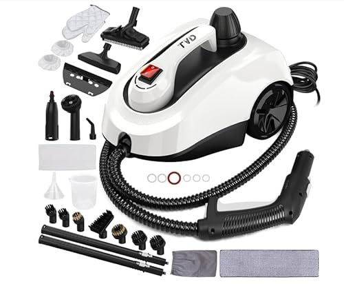 TVD Dampfreiniger, polsterreiniger gerät, Dampfreiniger mit 5 m extra langem Netzkabel für Bodendampfer, Ofen, Teppich, Sofa, Polster, Badezimmer
