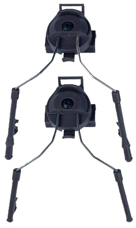 MERIGLARE Soporte de Riel para Casco, Fijación de Auriculares, Ideal para Actividades Al Aire Libre Y Caza, Negro