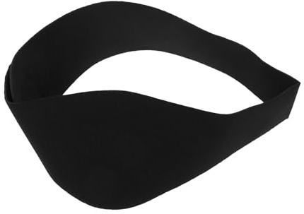 DECOMELODY Neopren Stirnband mit Flexiblem Ohrenschutz zum Schwimmen Verstellbares Haarband für Yoga und Tauchen Schwarz Größe L für Kinder und Erwachsene für Wassersport