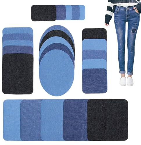 Fierudeng Patchs À Repasser Pour Jeans | Autocollant À Repasser Intérieur Extérieur | 25 Pièces Set De Thermocollant,Pour Vêtements Pantalons Veste Sac Sac À Dos Chapeau Poche Genou Cuisse