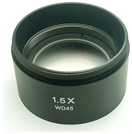 WD45 1.5x Lente objetiva de microscopio estéreo trinocular 48 mm hilo Repuestos para microscopios de laboratorio