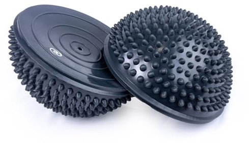 Fitness Mad Spiky Balance Pod Domes, Hedgehog Balance Pods, Promotes Stability, Balance, Coordination and Works Your Abs, 8cm Height, 16.5cm Diameter (Pair)