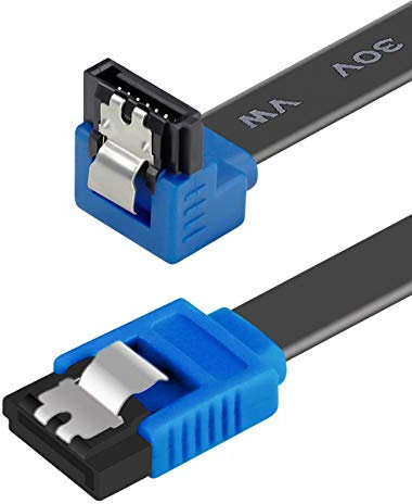 BENFEI Câble SATA III, câble SATA III 6 Gbps à angle droit de 90 degrés avec loquet de verrouillage 45,7 cm pour disque dur SATA, SSD, pilote CD, graveur CD