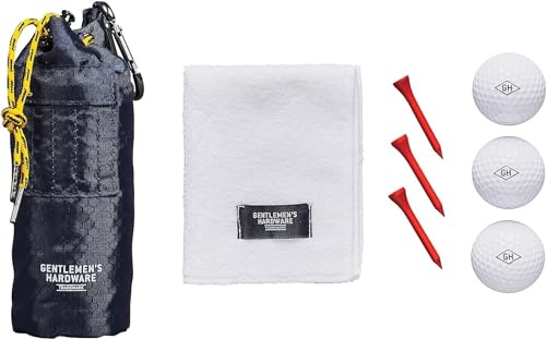 Gentlemen's Hardware Palline da Golf, plastica Legno Ripstop, Set Regalo Palle e Tee
