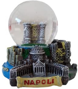 palla di vetro con neve,sfera di vetro con neve Napoli e vesuvio (sfera piccola Napoli)
