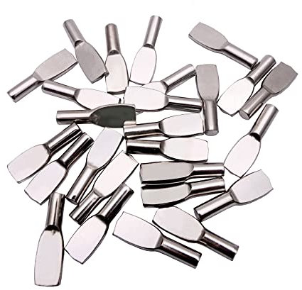50 Packungen Regalstifte, 7 mm/0,28 Zoll, Regalstützen, Stifte, Löffelform, Schrankmöbel