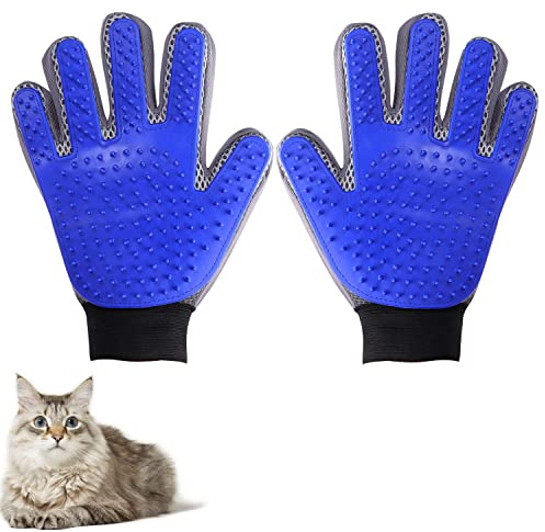 Nobleza - 2 × Guantes Quita pelos Mascota, Guante para Mascotas de Doble Cara, Cepillo para Perros y Gatos Lavable y Reutilizable para Animales, de Doble Cara para Eliminar el Pelo de Perros y Gatos