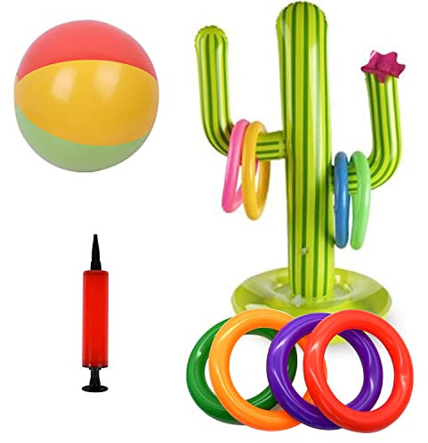 Set Giocattoli Gonfiabili Piscina, Cactus Gonfiabile per Le Feste Estive, Divertimento in Acqua , per Bambini, Adulti