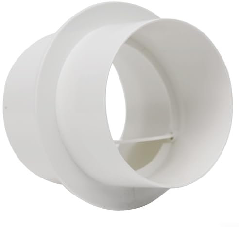 Feegow Clapet anti-retour en PVC pour ventilateur de salle de bain - Empêche le refoulement - Tuyau rond - Amortisseur de courant d'air - 80 mm