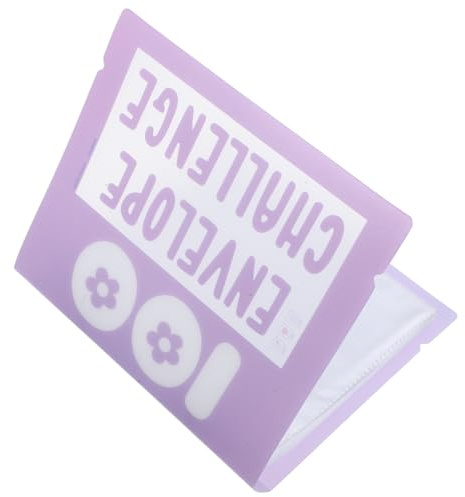 NUOBESTY Classeur de Défis Dépargne Cahier de Budgétisation à Enveloppes pour Objectifs Financiers – Mini Classeur en Pvc pour Souvenirs de Famille