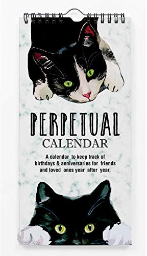 Inkdotpot Gato Calendario Perpetuo Cumpleaños Colgar En La Pared Aniversario Evento Especial Recordatorio Calendario Libro Diario Estacionario Colgar En La Pared De Tarjetas De Regalo De Cumpleaños
