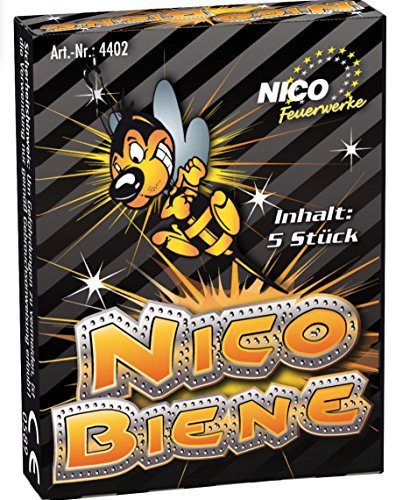 Nico® 4402 Jugend Feuerwerk Biene 24 Pack 5Stück summende Bodenkreisel