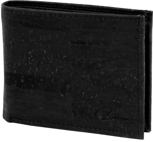 Simaru Bifold Wallet with Coin and Card Holder - Cork Vegan Wallet with RFID Blocking - Includes Bill Compartments