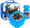 Jurassic World Dinosaurs Insulated 3 Piece Lunch Bag, Sandwich Box & Bottle Set for School & Travel