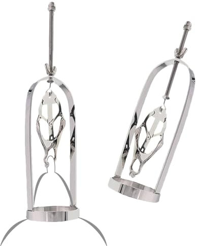 Nippelklemmen für Frauen BDSM Stainless Brustwarzen Klemmen drehbare Dehnung Nipple Clamp Metall Butterfly Clamps Set ideal für SM Bondage Paare Flirten