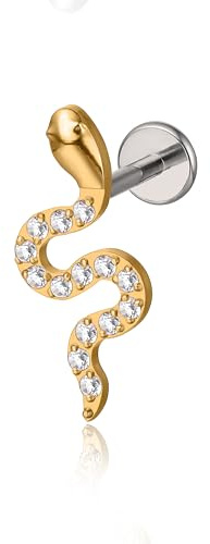 limerencia Titane Tragus Piercing, 20G Médical Labret Piercing Connecteur Presspassung Filedless Hypoallergen Helix Piercing pour langue sourcil lèvre septum nez oreille piercing