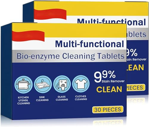 Compresse detergenti bio-enzimatiche multifunzionali, bio-enzimi esplosivi sali attivi enzimatici, detergenti per la pulizia, pastiglie per la pulizia della casa, polvere detergente multiuso da cucina