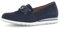 Gabor Damen Klassische Ballerinas, Frauen Flats,Moderate Mehrweite (G),Gummizug,Ballerinen,Pumps,Halbschuhe,dk-Blue (Uni+silb),38.5 EU / 5.5 UK