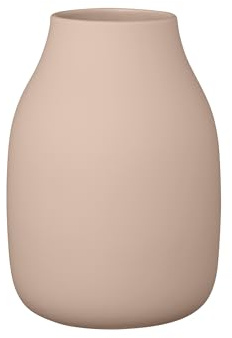 blomus Vase -COLORA- | Keramik | Indian Tan | Größe L | H 20 cm x B 14 cm x T 14 cm | hochwertige Handarbeit
