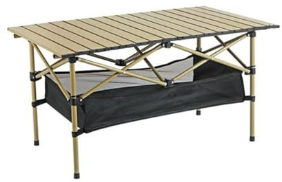 Table Pliante de Pique Nique Table de Camping Pliante en Aluminium Table, Brocante Table pour Balcon Table à tapisser Réglable en Hauteur avec Sac de Transport et Filet de Rangement,02,50 * 50 * 50cm