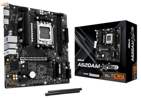 ASRock A620AM-X WIFI Amd A620a Am5 Micro Atx 2 Ddr5 Hdmi Dp Ac Wi-Fi 2.5G Lan 2X