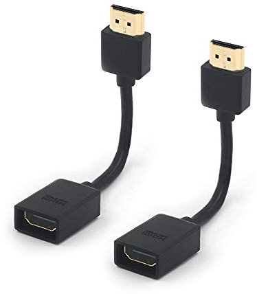 VCE Rallonge HDMI Male Femelle Câble d'Extension HDMI pour TV Stick 4K 14cm Lot de 2