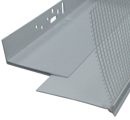 Profilo di base in PVC da 2 m con tessuto Vario per piastra isolante da 100 mm a 140 mm