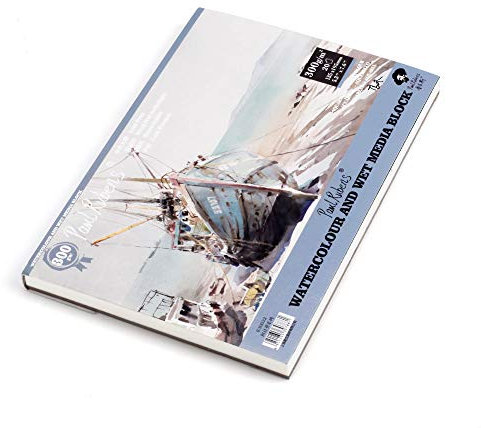 Paul Rubens Aquarellpapier, 50% Baumwolle Lappen, kaltgepresstes, säurefreies Aquarellbuch in Künstlerqualität, 7,6 x 5,3, 300 g/m², 20 Blatt