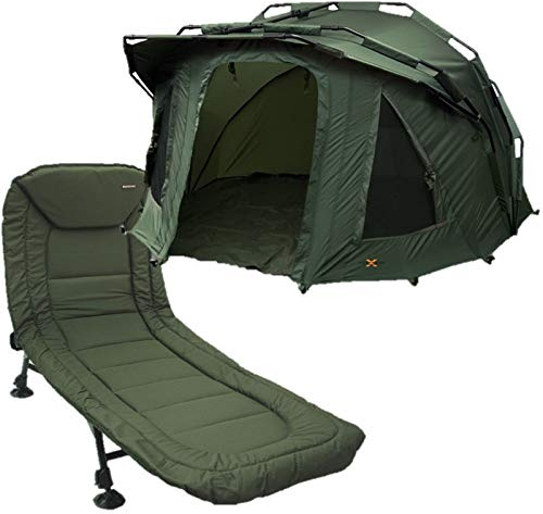 2 Man Fortress 3 Rib Bivvy with Hood NGT Carp Fishing + NGT BED CHAIR 6 LEG