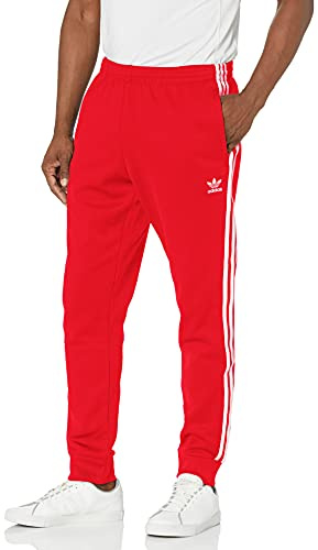 adidas Originals Herren Adicolor Classics Primeblue SST Trainingshose, Rot/Weiß, XXL