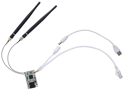 Vonets VM300-H Módulo WiFi Bridge Repetidor inalámbrico Mini Router Ethernet Adaptador con 2 antenas externas RJ45 Cable USB para dispositivo de red DIY Ingeniería PS3 Transmisión de vídeo