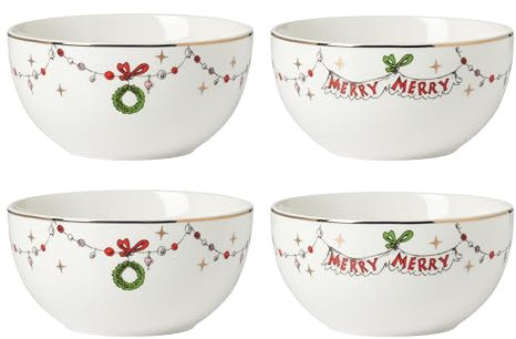 Lenox 894167 Merry Grinchmas 4-delad allsidig skål set, julservis