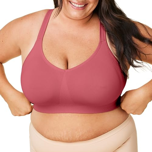 BRAVADO! DESIGNS Sostenible Everyday Bra Suavizante Sin Alambre Sin Costuras Sculpt Bra | Copas B a J, Pintalabios., M