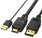 FOINNEX HDMI auf DisplayPort Kabel, 4K@60Hz HDMI zu DisplayPort Cable mit USB/Audio, HDMI in zu DP Out Adapter Kabel Aktiv HDMI to Display Port Cable für Xbox 360 PS4 PS3 NS Mac Mini, 2M